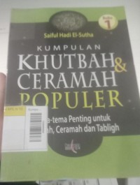 Kumpulan Khutbah Dan Ceramah Populer