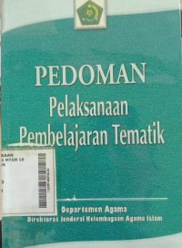 Pedoman Pelaksanaan Pembelajaran Tematik