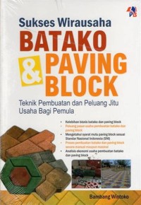 Sukses Wirausaha Batako & Paving Block